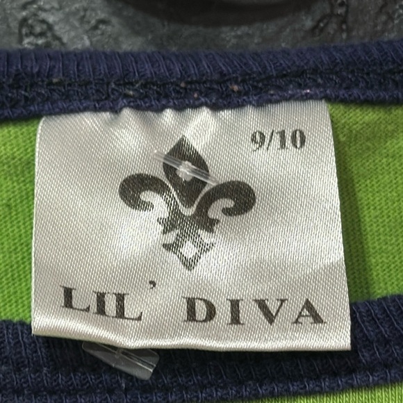 LIL DIVA Patchwork Peasant Little Girl Long Sleeve Dress Size 9/10 - Picture 4 of 5